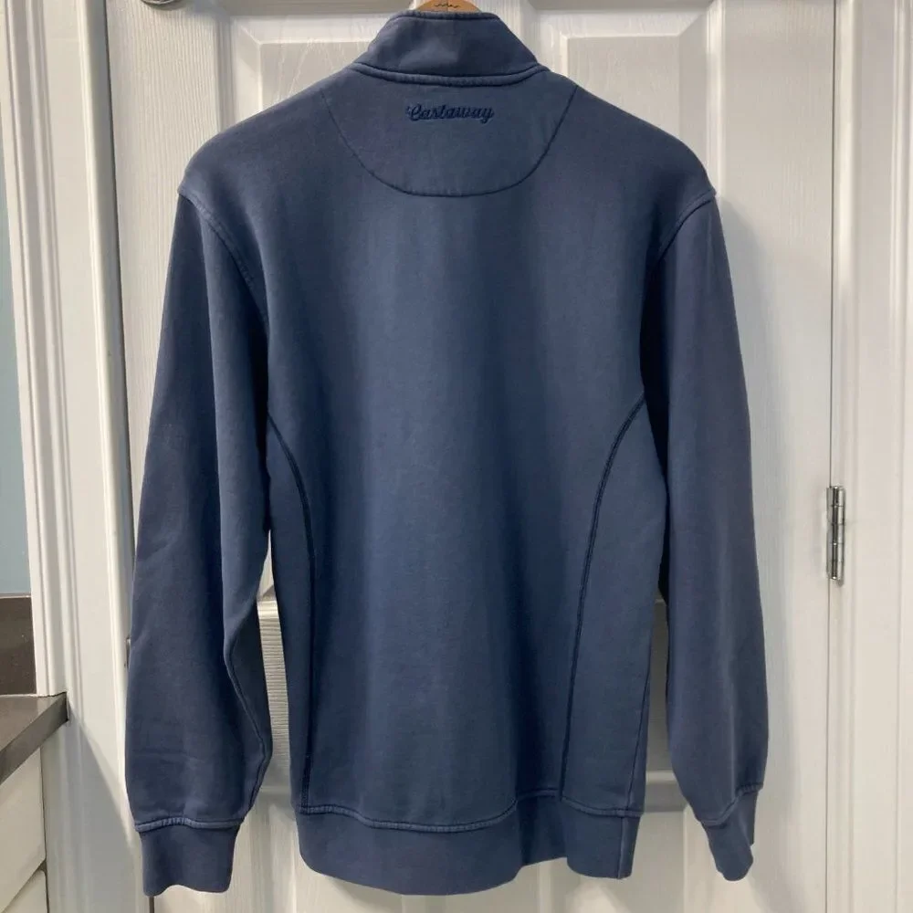 NWT Castaway Breakwater Charcoal 1/4 Zip Sweater Sweatshirt Size Small